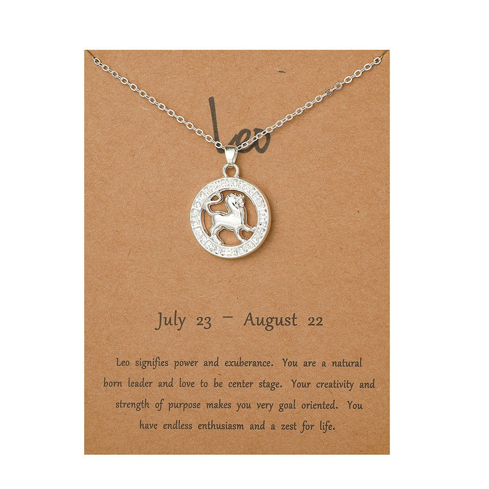 Zodiac Sign Constellation Pendants Necklace - Premium Necklace from Crystals and Sun Signs Co - Shop now at Crystals and Sun Signs Co