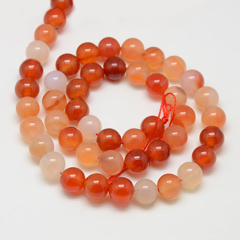 Carnelian Agate Gemstone Beads - All Sizes - Witches Ink LTD - O/A Crystals and Sun Signs