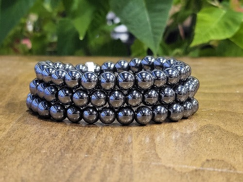 Hematite Bracelet - Witches Ink LTD - O/A Crystals and Sun Signs