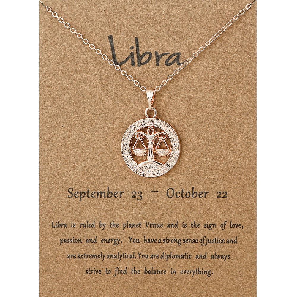 Zodiac Sign Constellation Pendants Necklace - Premium Necklace from Crystals and Sun Signs Co - Shop now at Crystals and Sun Signs Co