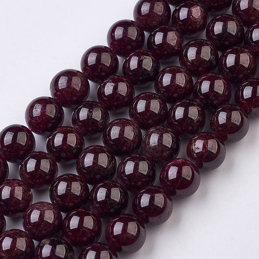 Garnet Gemstone Beads - All Sizes - Witches Ink LTD - O/A Crystals and Sun Signs