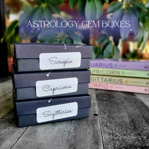 Zodiac Gemstone Mystery Box - Witches Ink LTD - O/A Crystals and Sun Signs