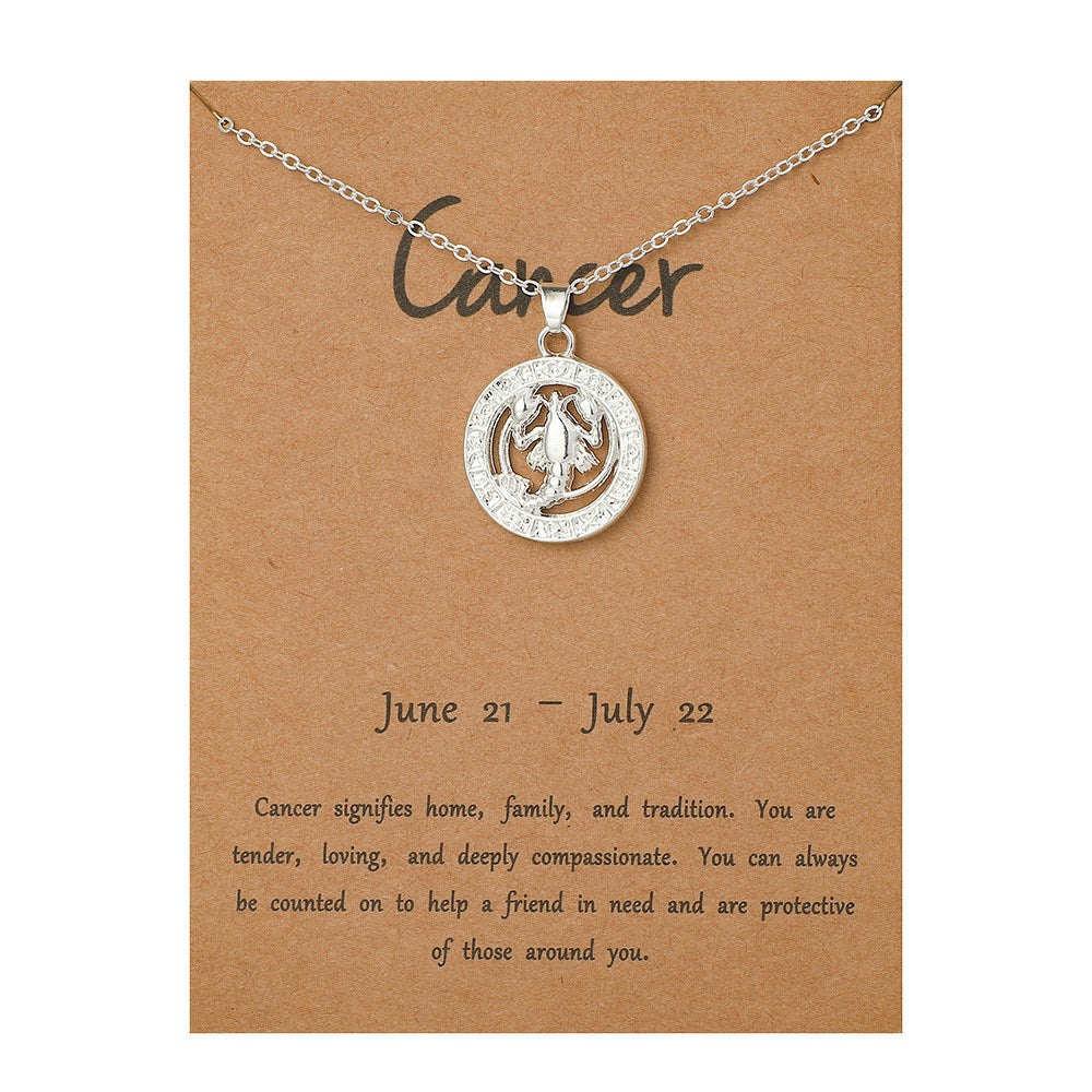 Zodiac Sign Constellation Pendants Necklace - Premium from Crystals and Sun Signs Co - Shop now at Crystals and Sun Signs Co