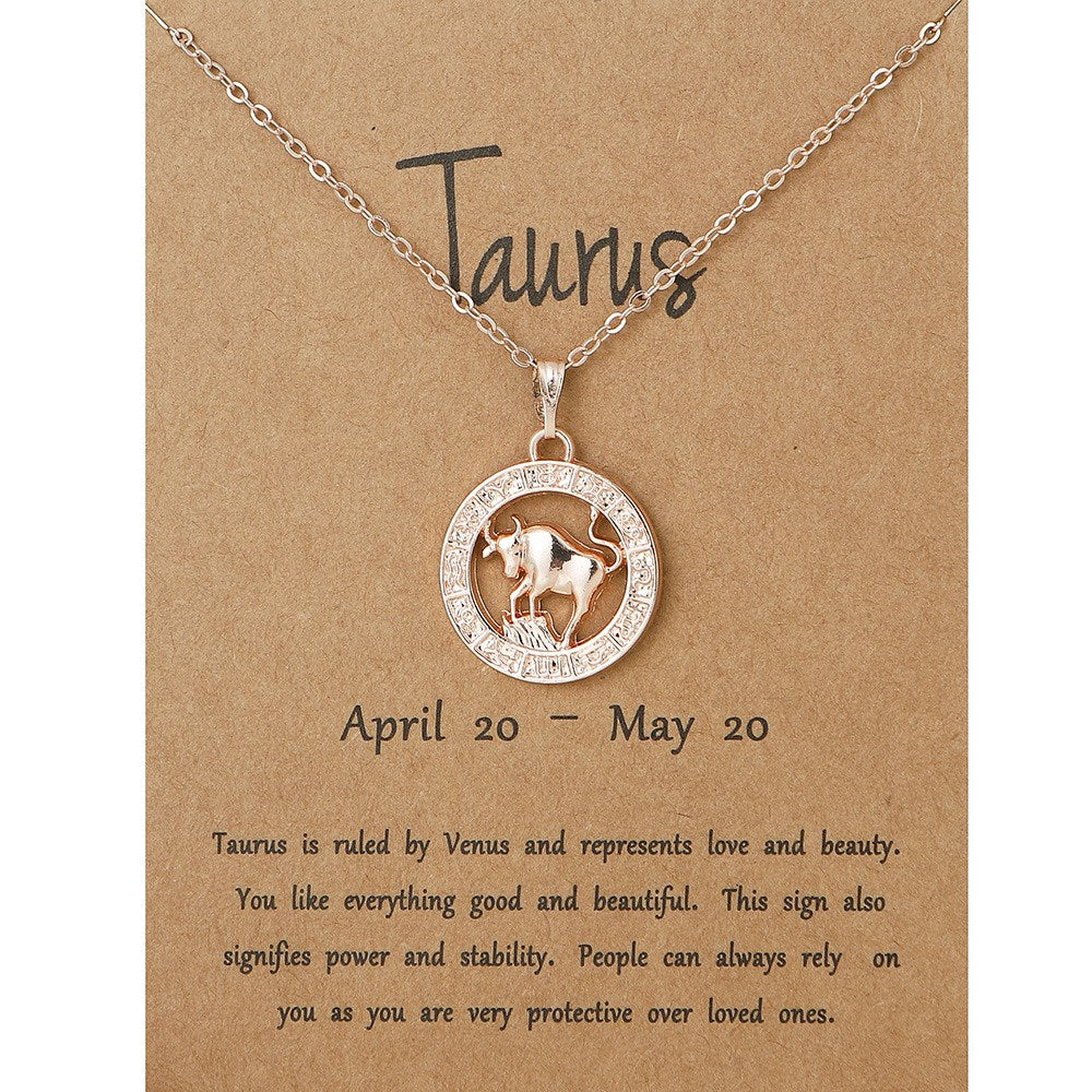 Zodiac Sign Constellation Pendants Necklace - Premium Necklace from Crystals and Sun Signs Co - Shop now at Crystals and Sun Signs Co