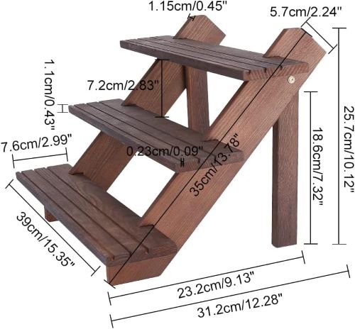 3 Tier Riser Dark Wood Retail Display | Alberta Bead Store