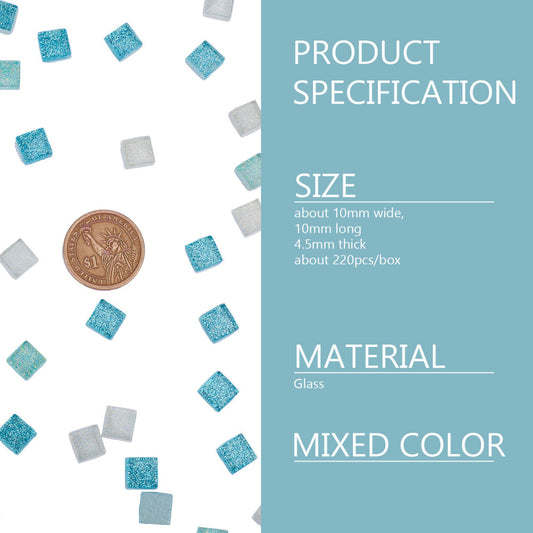 Mosaic Glass Sky Blue 220pcs | Alberta Bead Store