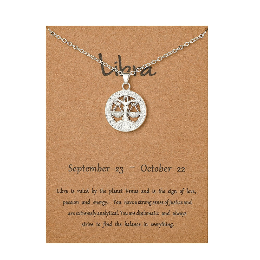 Zodiac Sign Constellation Pendants Necklace - Premium Necklace from Crystals and Sun Signs Co - Shop now at Crystals and Sun Signs Co