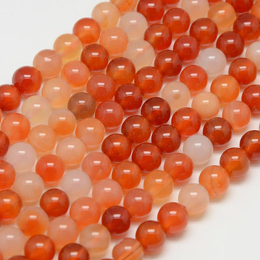 Carnelian Agate Gemstone Beads - All Sizes - Witches Ink LTD - O/A Crystals and Sun Signs