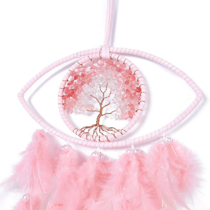 Pink Tree of Life Wall Hanging Decoration - Witches Ink LTD - O/A Crystals and Sun Signs