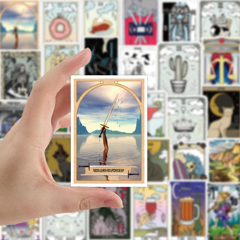 Fun Tarot Vinyl PVC Stickers 50 pcs - Premium Sticker from Crystals and Sun Signs Co - Shop now at Crystals and Sun Signs Co