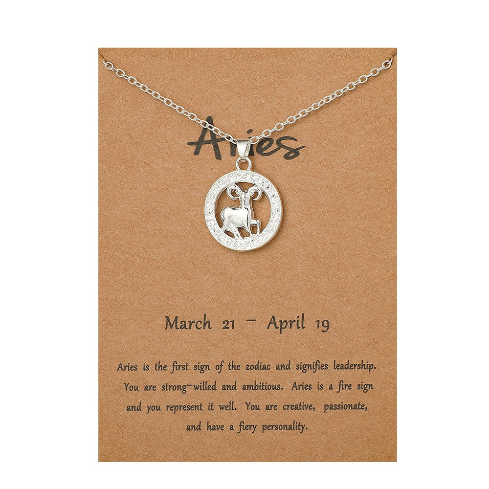 Zodiac Sign Constellation Pendants Necklace - Premium Necklace from Crystals and Sun Signs Co - Shop now at Crystals and Sun Signs Co