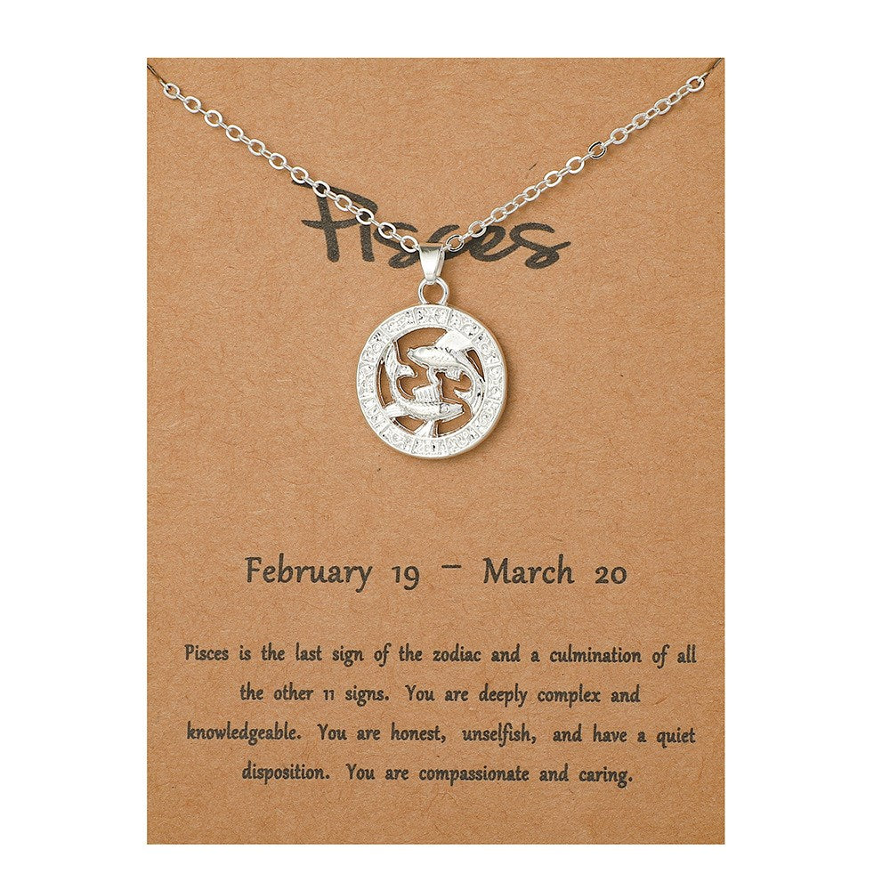 Zodiac Sign Constellation Pendants Necklace - Premium Necklace from Crystals and Sun Signs Co - Shop now at Crystals and Sun Signs Co