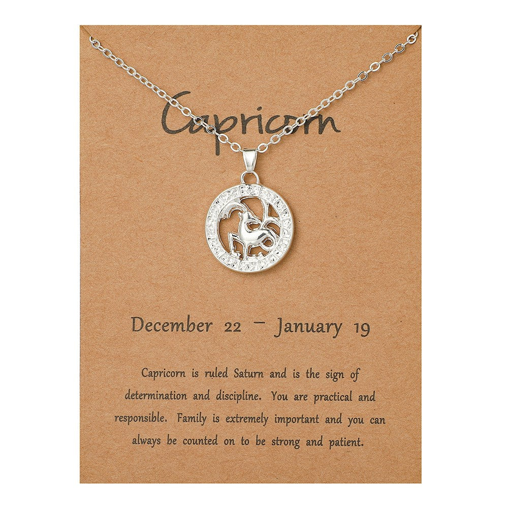 Zodiac Sign Constellation Pendants Necklace - Premium Necklace from Crystals and Sun Signs Co - Shop now at Crystals and Sun Signs Co
