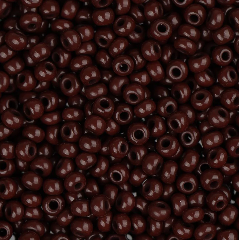 Czech Seed Bead 11/0 Opaque Dark Brown