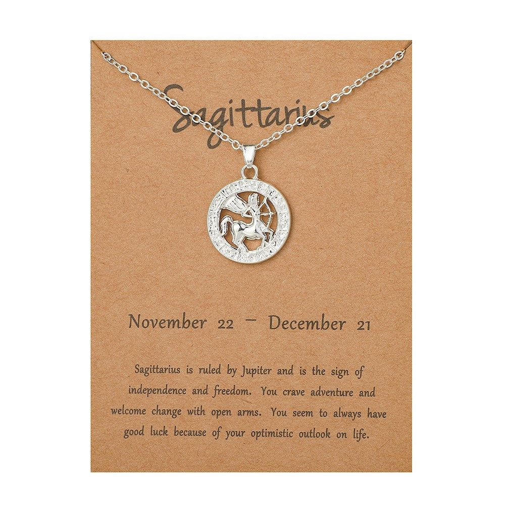 Zodiac Sign Constellation Pendants Necklace - Premium Necklace from Crystals and Sun Signs Co - Shop now at Crystals and Sun Signs Co