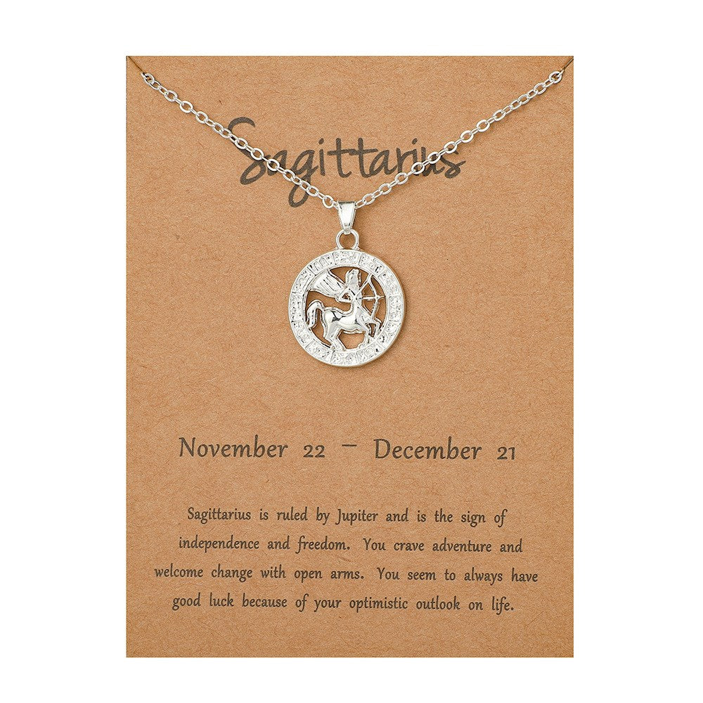 Zodiac Sign Constellation Pendants Necklace - Witches Ink LTD - O/A Crystals and Sun Signs