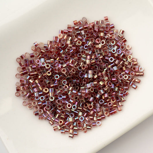 Cylin Bead 11/0 Red Gold Luster