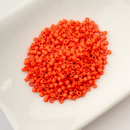 Cylin Bead 11/0 Opaque Orange Matte