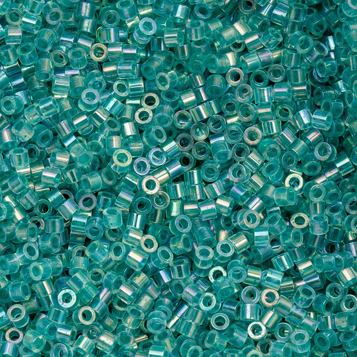 Cylin Bead 11/0 Transparent Teal Caribbean AB