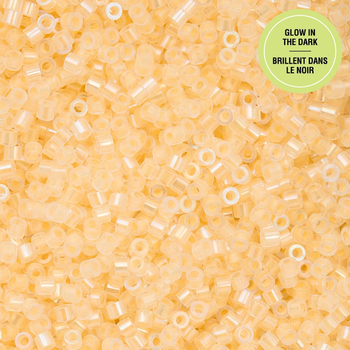 Cylin Bead 11/0 Glow in Dark AB Light Yellow