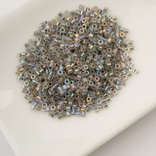 Cylin Bead 11/0 Glow in Dark AB Grey