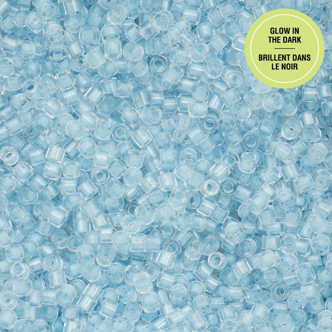 Cylin Bead 11/0 Glow in Dark Blue