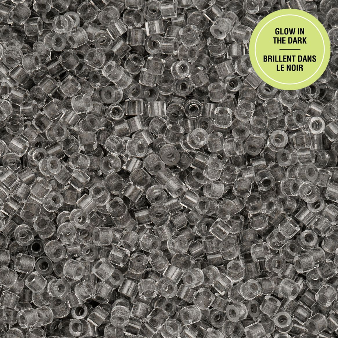 Cylin Bead 11/0 Glow in Dark Grey