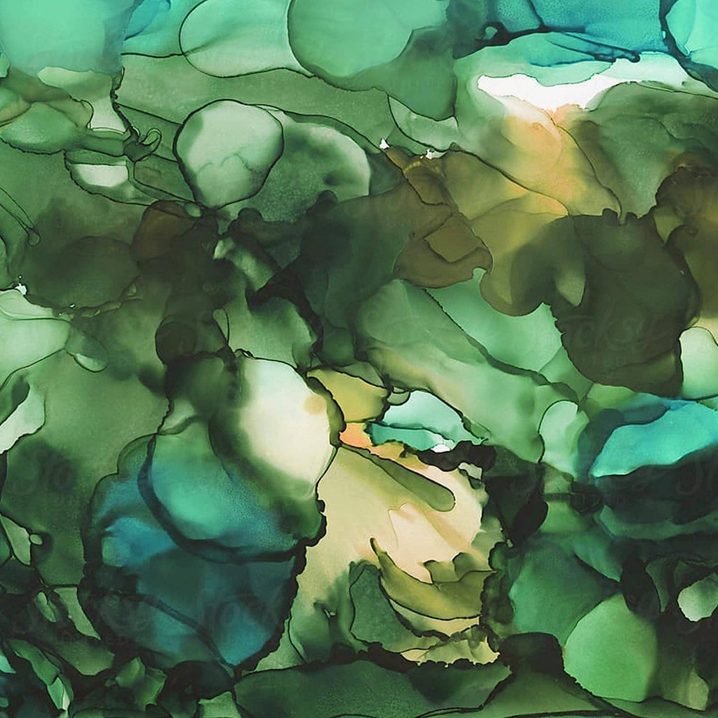 Alcohol Ink - Brilliant Green Hues