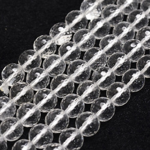 Clear Quartz Faceted Gemstone Bead - All Sizes - Witches Ink LTD - O/A Crystals and Sun Signs