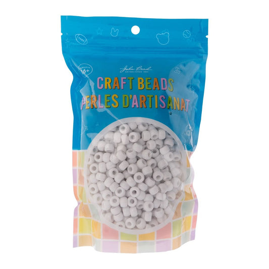 Crow Bead/Pony Bead Opaque 9mm White