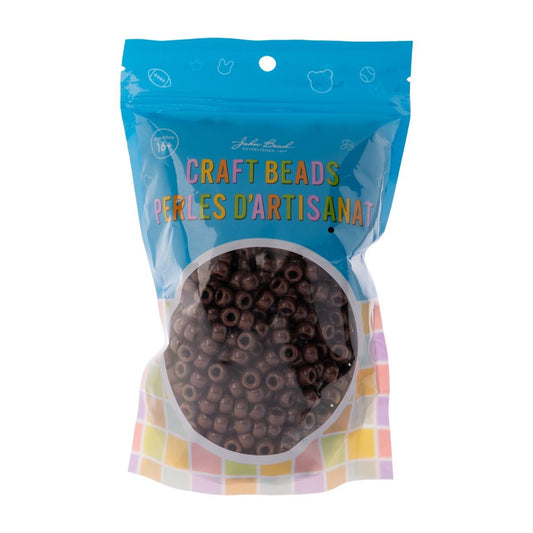 Crow Bead/Pony Bead Opaque 9mm Brown