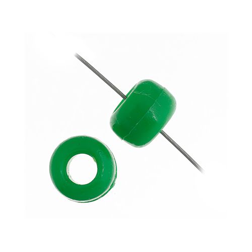 Crow Bead/Pony Bead Opaque 9mm Green