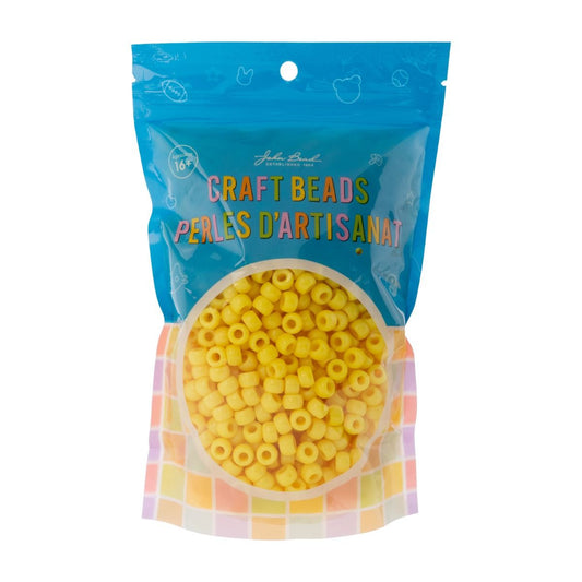 Crow Bead/Pony Bead Opaque 9mm Yellow