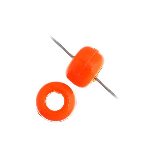 Crow Bead/Pony Bead Opaque 9mm Orange