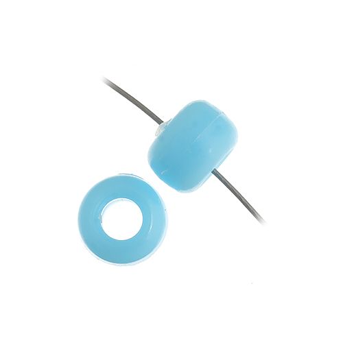 Crow Bead/Pony Bead Opaque 9mm Light Blue