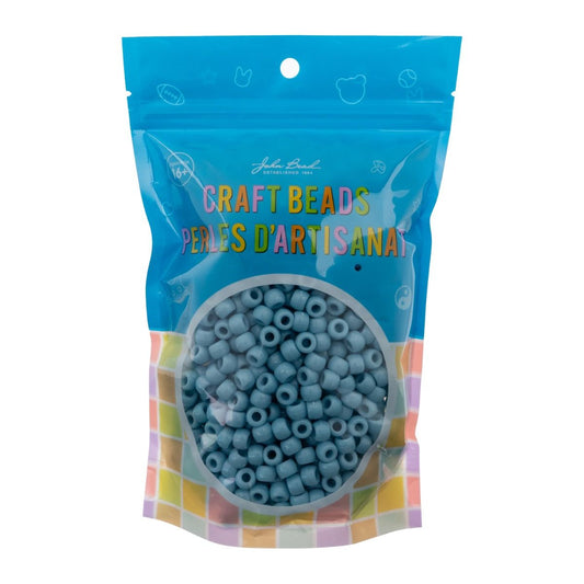 Crow Bead/Pony Bead Opaque 9mm Light Blue