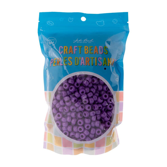 Crow Bead/Pony Bead Opaque 9mm Purple
