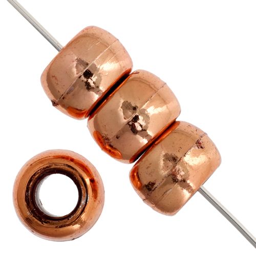 Crow Bead/Pony Bead Metalized Opaque 9mm Copper