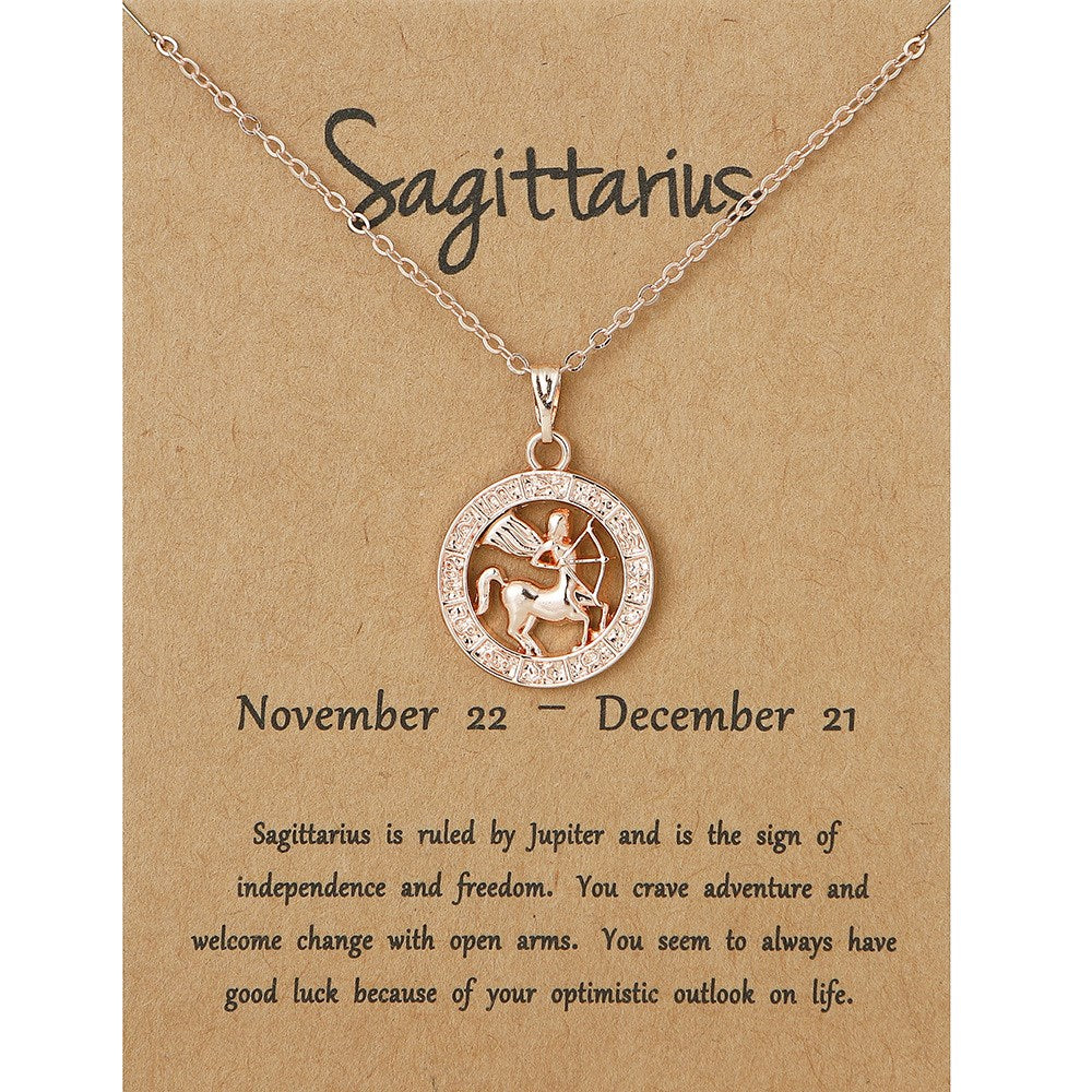 Zodiac Sign Constellation Pendants Necklace - Premium Necklace from Crystals and Sun Signs Co - Shop now at Crystals and Sun Signs Co