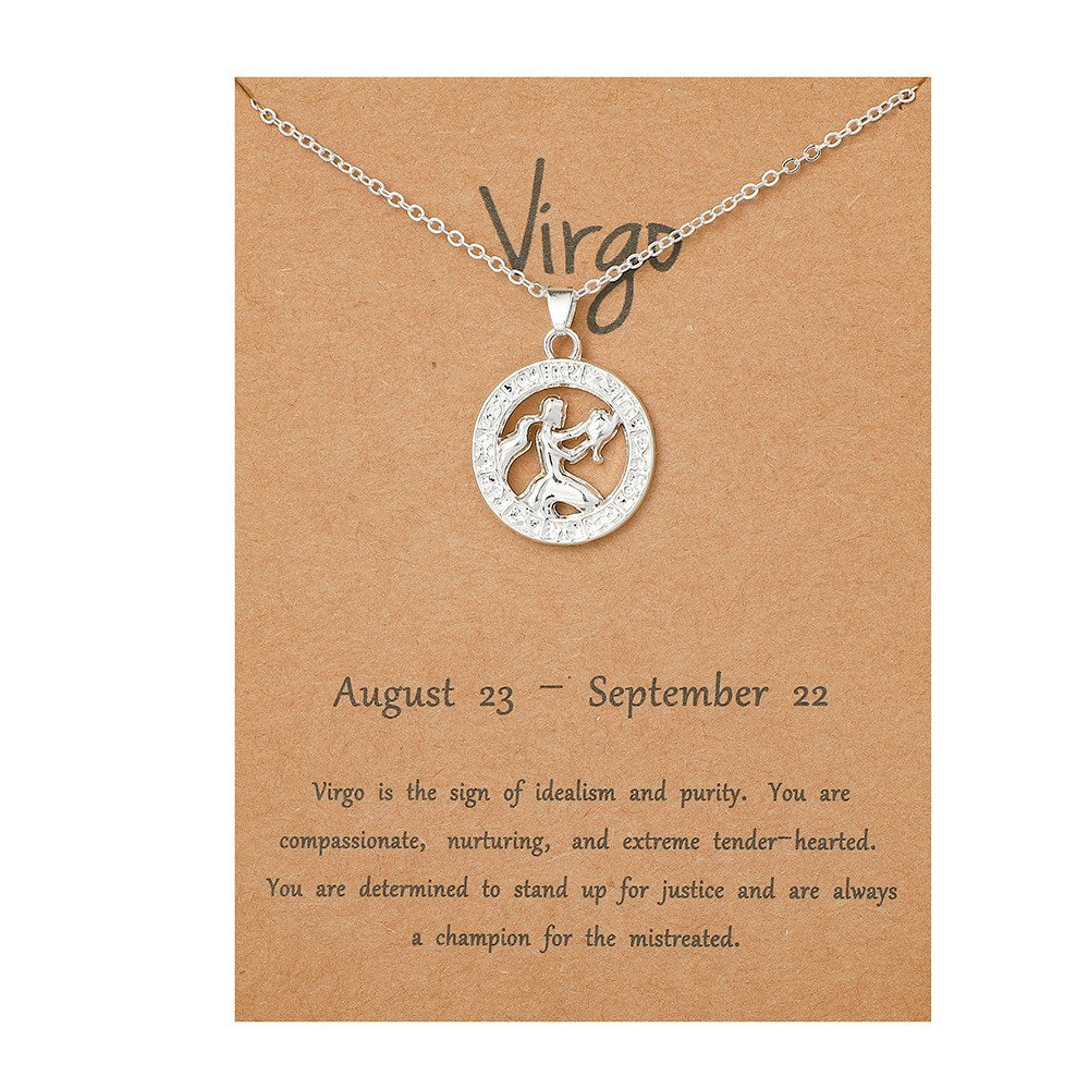 Zodiac Sign Constellation Pendants Necklace - Premium Necklace from Crystals and Sun Signs Co - Shop now at Crystals and Sun Signs Co