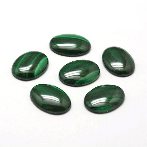 Malachite Gemstone Cabochon Oval Shape - Witches Ink LTD - O/A Crystals and Sun Signs