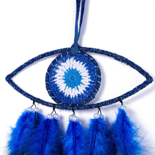 Blue Evil Eye Wall Hanging Decoration - Witches Ink LTD - O/A Crystals and Sun Signs