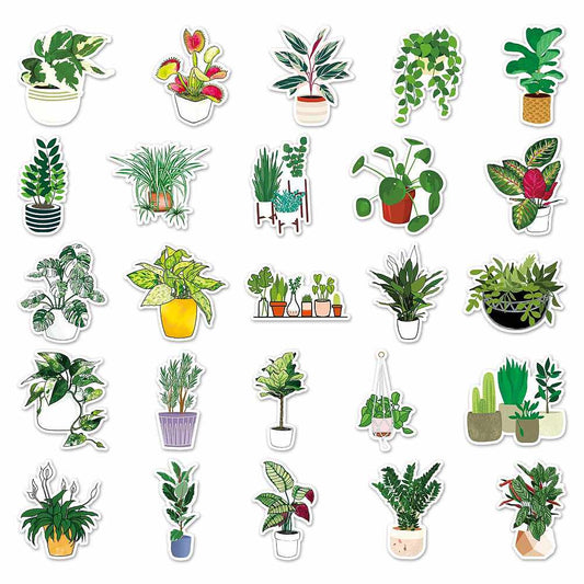Plants Waterproof Sticker 50pk (Copy) | Crystals and Sun Signs Co