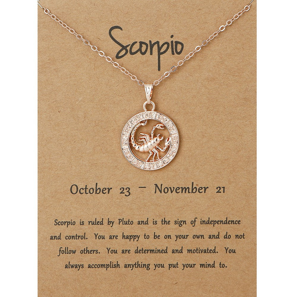 Zodiac Sign Constellation Pendants Necklace - Premium Necklace from Crystals and Sun Signs Co - Shop now at Crystals and Sun Signs Co