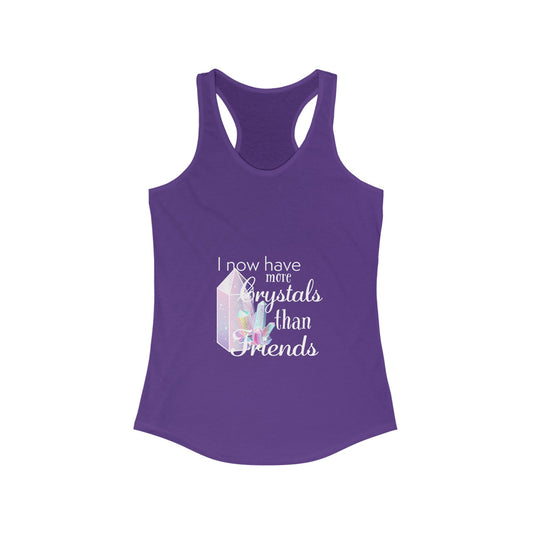 I Now Have More Crystals Than Friends Women's Racerback Tank - Witches Ink LTD - O/A Crystals and Sun Signs