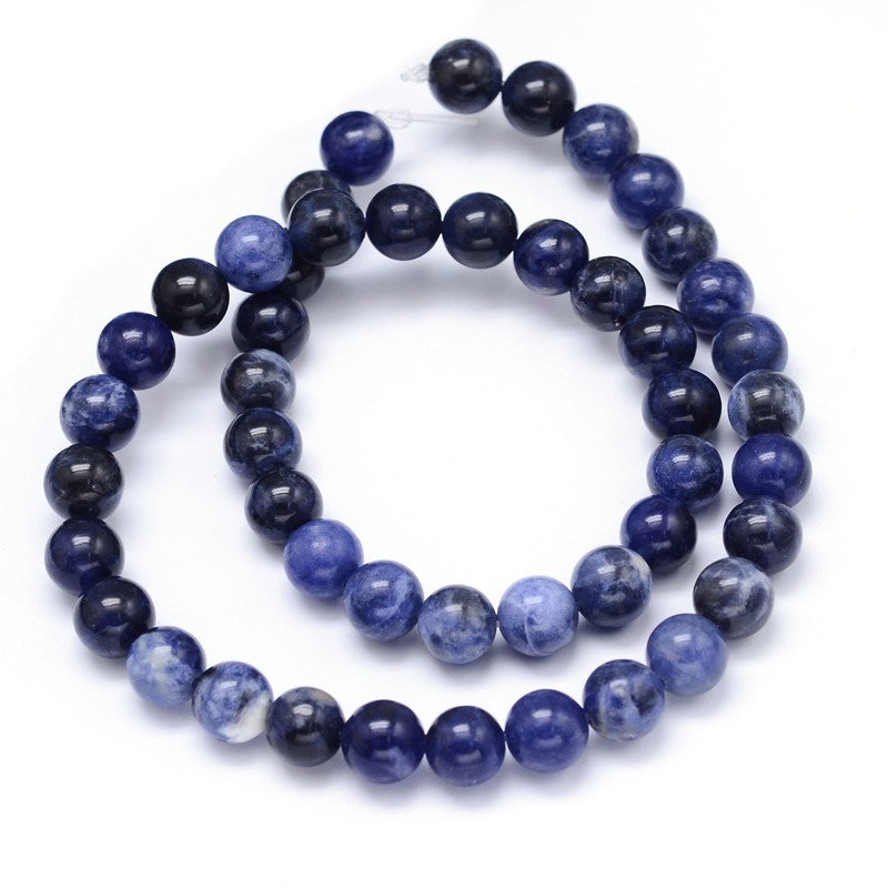 Sodalite Gemstone Beads - All Sizes - Witches Ink LTD - O/A Crystals and Sun Signs