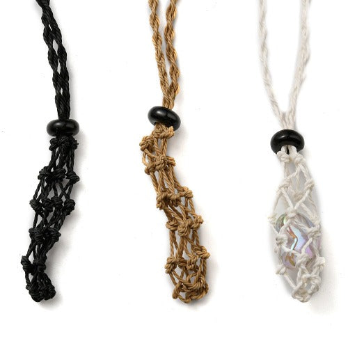 Macrame Cord Necklace - Witches Ink LTD - O/A Crystals and Sun Signs