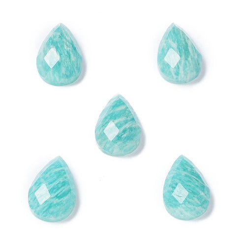 Amazonite Faceted Cabochon Tear Drop Shape - Alberta Bead Store