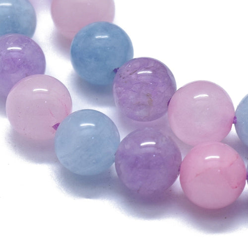 Aquamarine, Rose Quartz and Amethyst Gradient Bead Strand - Alberta Bead Store