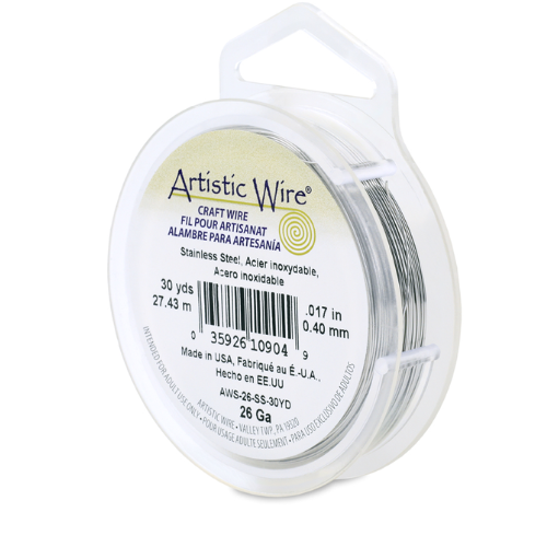 Artistic Wire 26ga Stainless Steel 30yd